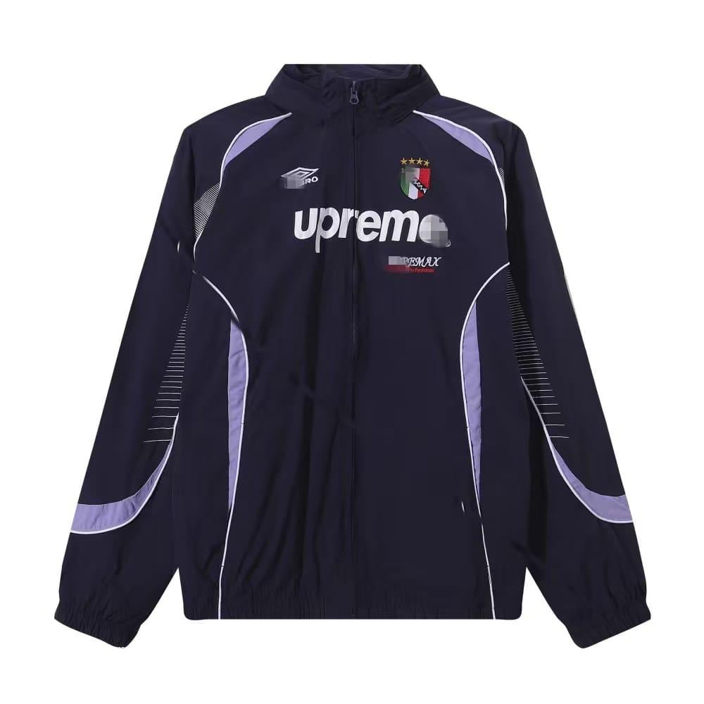 Premium Half-Zip Track Jacket – Navy/Purple