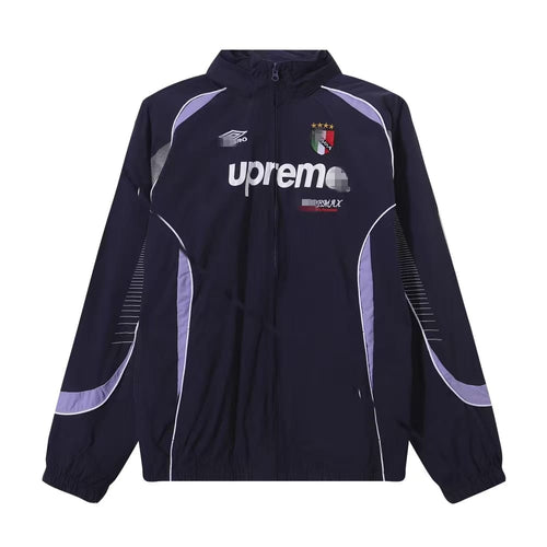 Contrast Stripe Racing Jacket – Black/White